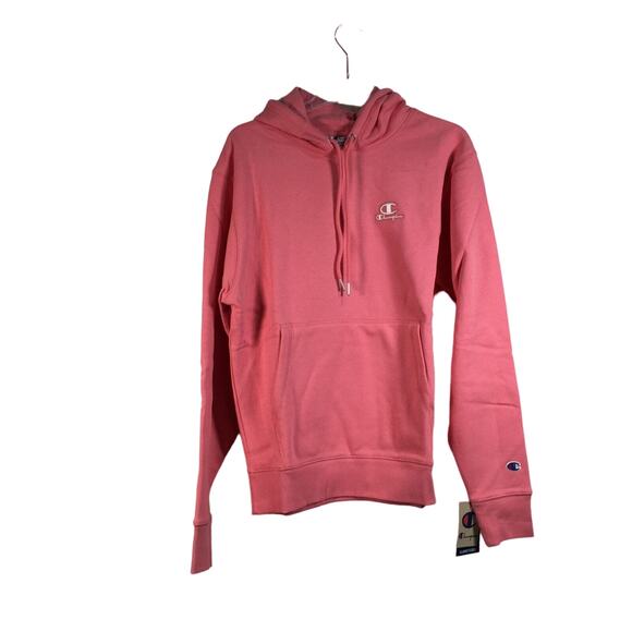 Men's Champion Logo Fleece Lined Pullover Hoodie, Size S - Tickled Rose - Picture 1 of 9